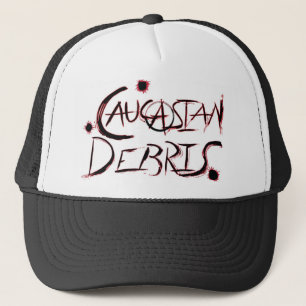 Casquette caucasien de camionneur de débris