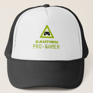 Casquette Caution Pro-Gamer Trucker Hat - Retro Gaming Style