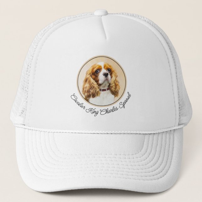Casquette Cavalier King Charles Spaniel Peinture originale (Devant)