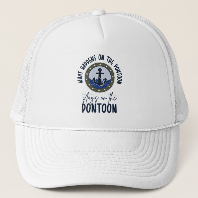 Casquette Ce qui se passe sur le ponton reste sur le ponton (Devant)