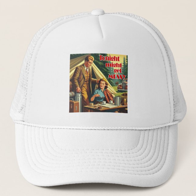Casquette Ce Soir Pourrait Être Dur Camping (Devant)
