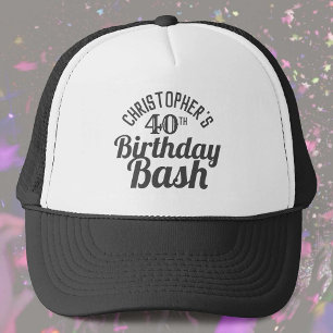 Casquette Célébration de l'âge 40e anniversaire Trucker Hat