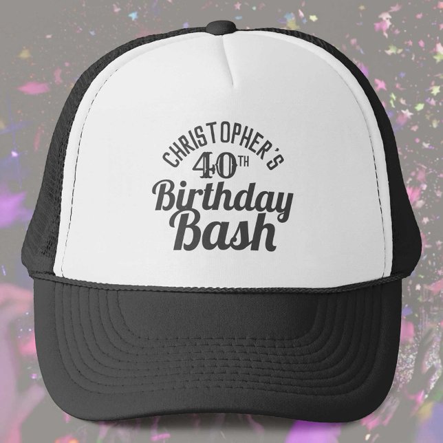 Casquette Célébration de l'âge 40e anniversaire Trucker Hat (Créateur téléchargé)