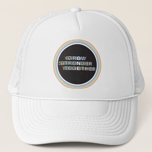 Casquette Cercle arc-en-ciel cool se développent plus fortem (Devant)