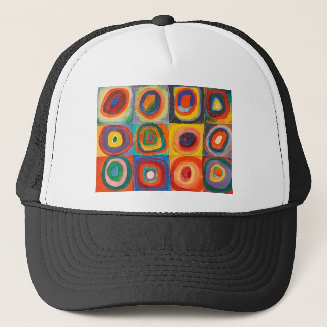 Casquette Cercles concentrés Carré de Kandinsky (Devant)