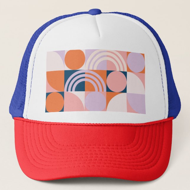 Casquette Cercles du milieu du siècle : Motif géométrique (Devant)