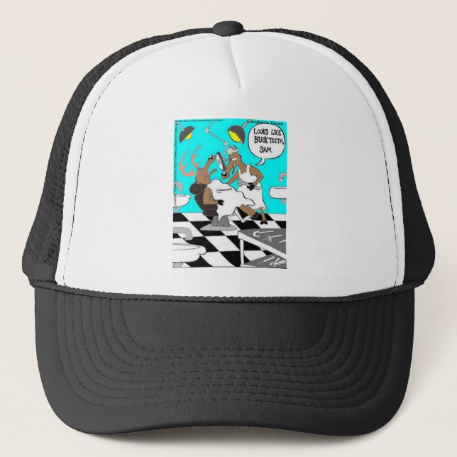 Casquette Cerf Dentistère Buck Dents Funny Cartes Cadeaux Te (Devant)