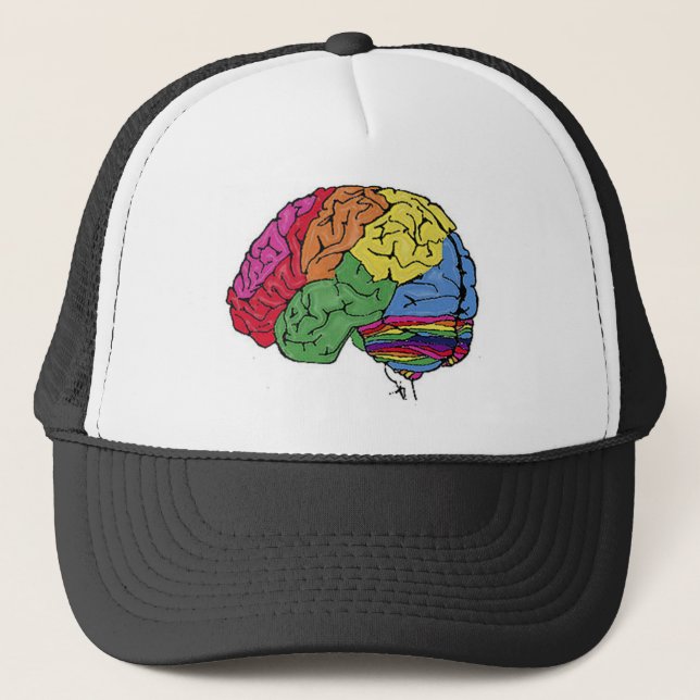 Casquette Cerveau arc en ciel (Devant)