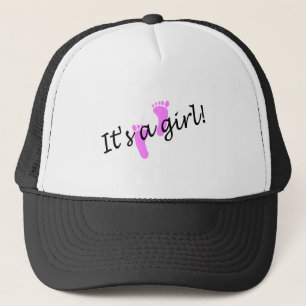 Casquette C'est une fille (les pieds roses)