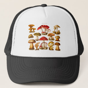 Casquette Champignons vintages de rouge de variété de