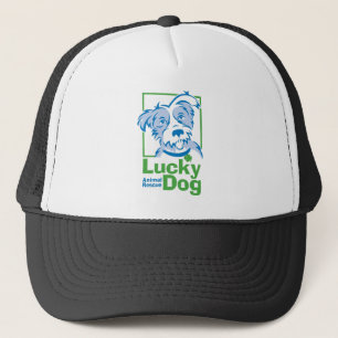Casquette chanceux de camionneur de chien