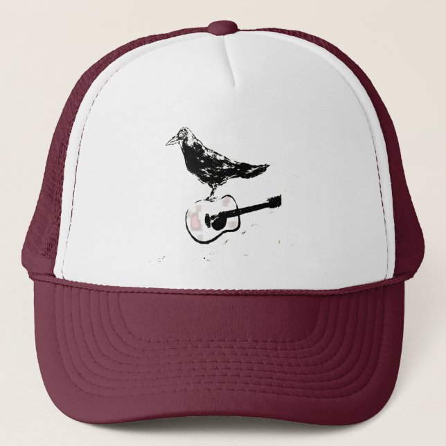 Casquette chant de guitare raven (Devant)