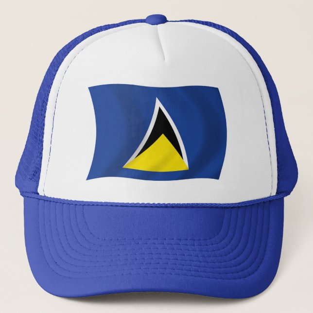 Casquette Chapeau avec le drapeau de Sainte-Lucie (Devant)