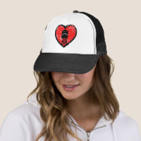 Chapeau camionneur de tour d'eau du coeur sale Cam