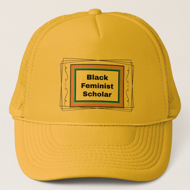 Casquette Chapeau camionneur féministe noir (Devant)