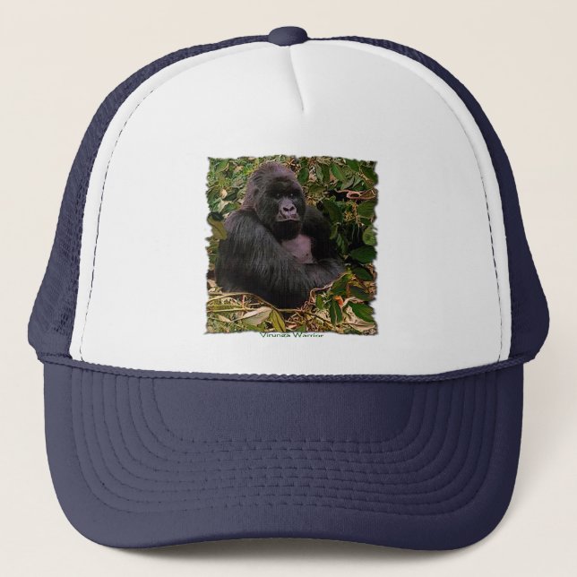 Casquette Chapeau d'art de la faune de Mountain Gorilla (Devant)