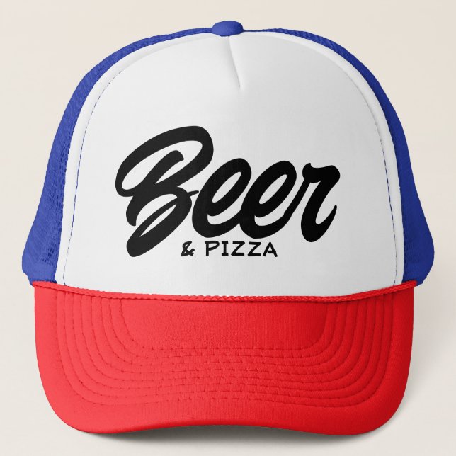 Casquette Chapeau de camion à bière et pizza (Devant)