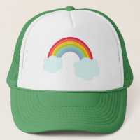 Chapeau de camion arc-en-ciel rétro