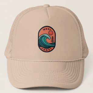 Casquette Chapeau de camion d'aventure de la côte ouest - Su