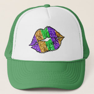 Casquette Chapeau de camion de baiser Mardi Gras