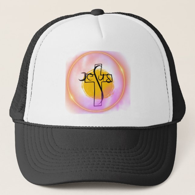 Casquette Chapeau de camion de bulle Jésus (Devant)