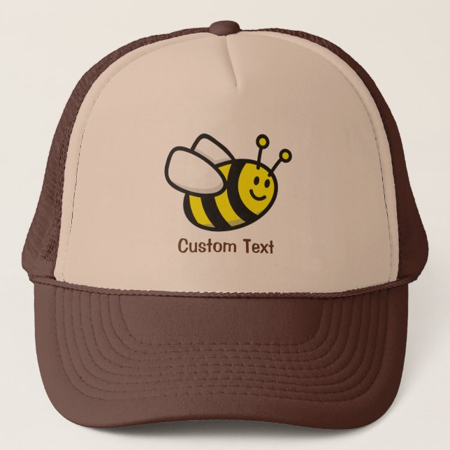 Casquette Chapeau de camion de caricature d'abeille (Devant)