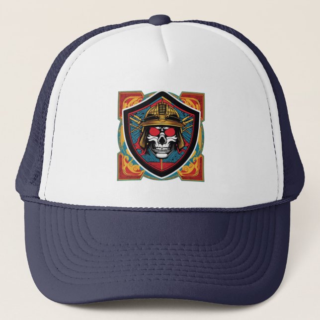 Casquette Chapeau de camion de guerrier de Samurai (Devant)