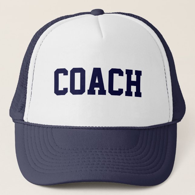 Casquette Chapeau de camion de l'entraîneur {Navy Blue} (Devant)
