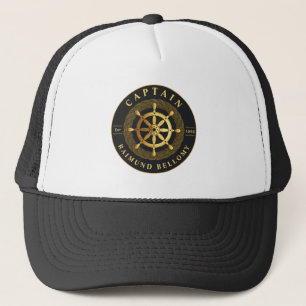 Casquette Chapeau de camion de roue de bateau d'or