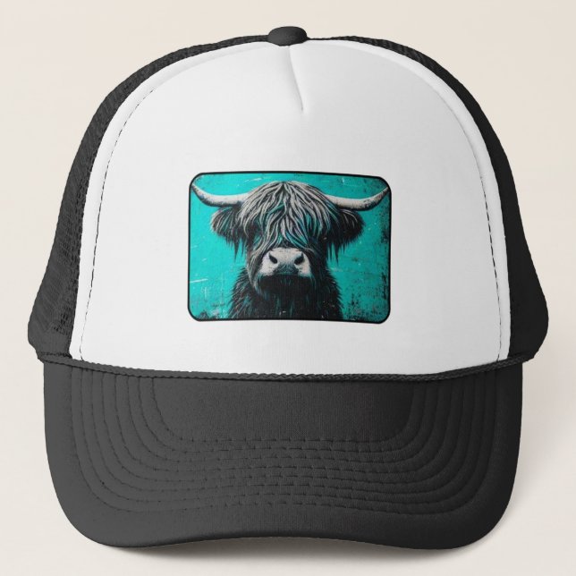 Casquette Chapeau de camion de vache Highland, chapeau de ca (Devant)