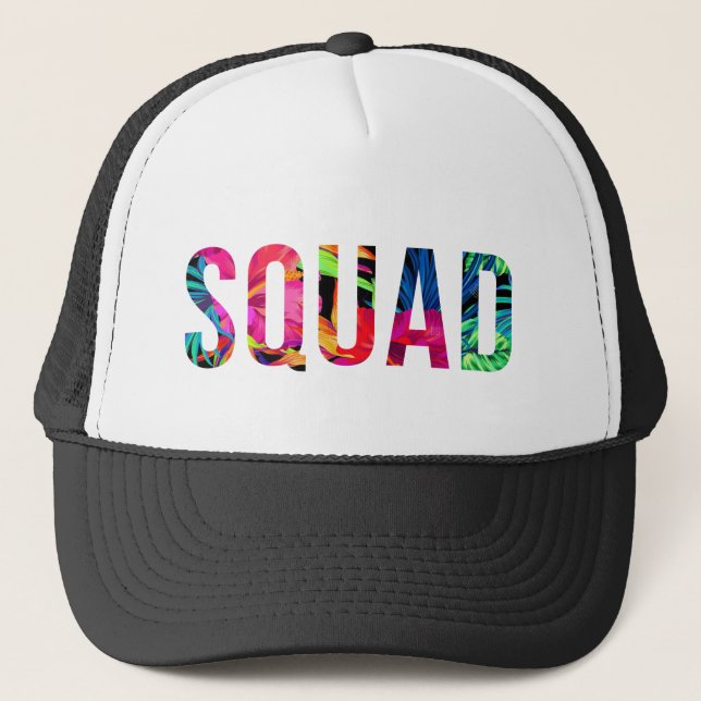 Casquette Chapeau de camion hawaïen SQUAD (Devant)