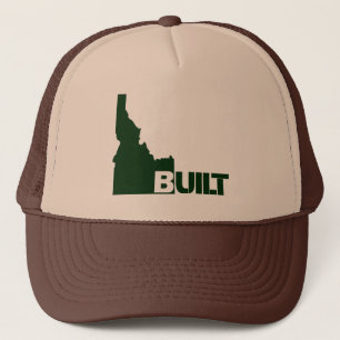 Casquette Chapeau de camion Idaho Construit Centre (Vert fon