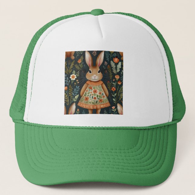 Casquette Chapeau de camion magique Bunny Springtime (Devant)