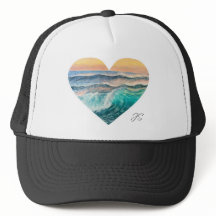 Chapeau de camion océanique Heart