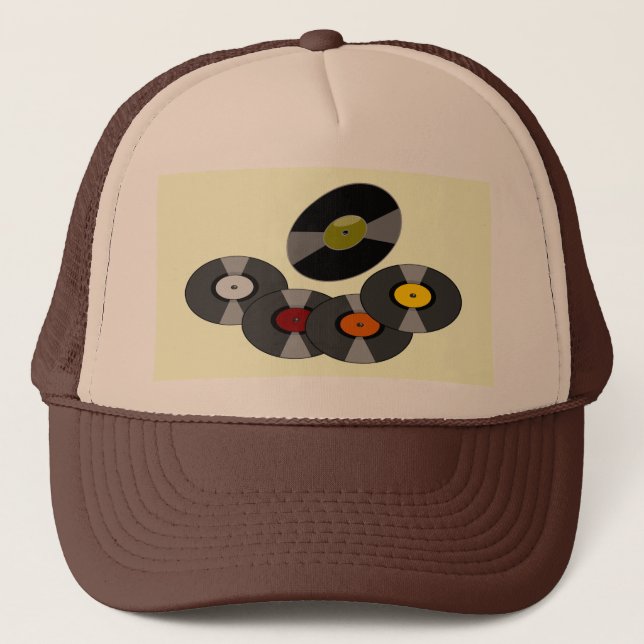 Casquette Chapeau de camion Retro Records - Brown/beige (Devant)
