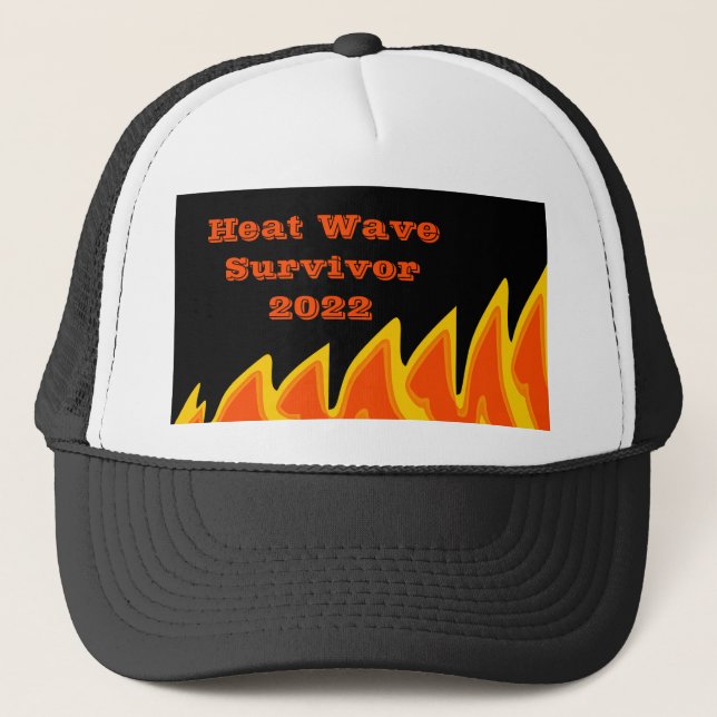 Casquette Chapeau de camion survivant de la vague de chaleur (Devant)
