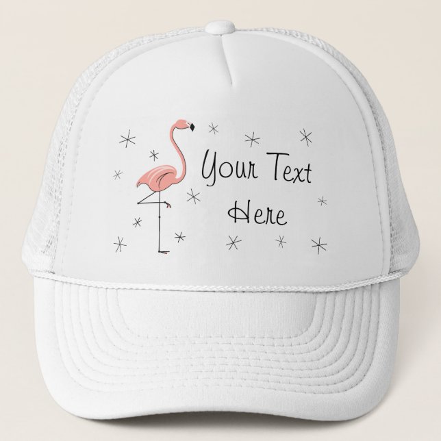Casquette Chapeau de camion "Texte" Flamant rose Stars (Devant)