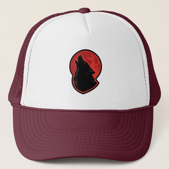 Casquette Chapeau de camion Wolf Howl - Imaginaire foncé de  (Devant)