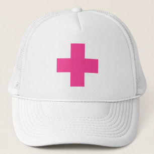 Casquette Chapeau de camionnette couleur croix rose pour inf