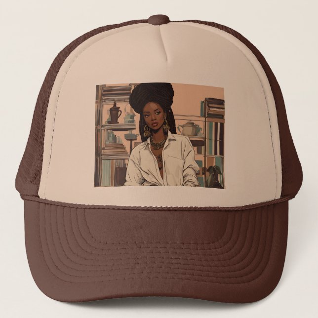 Casquette Chapeau de camionnette noire (Devant)