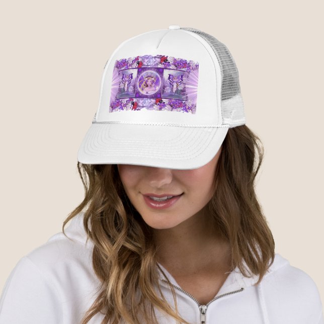 Casquette Chapeau de camionnette Purple Sun Fairy (En situation)