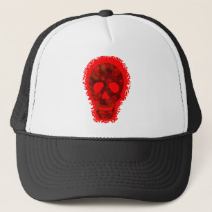 Casquette Chapeau de camionnette rouge crâne