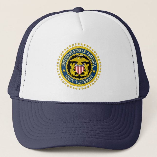 Casquette Chapeau de camionnette vétéran de la Marine (Devant)
