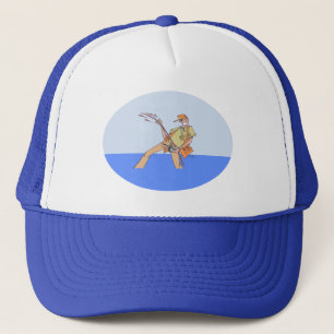 Casquette Chapeau de camionneur bleu et blanc