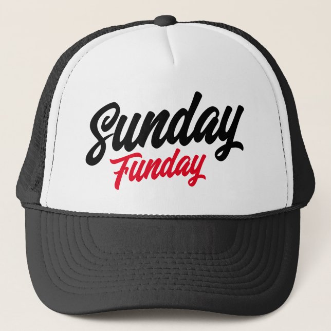 Casquette Chapeau de camionneur cool dimanche du jour (Devant)