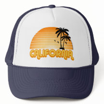 chapeau de camionneur de Californie vintage