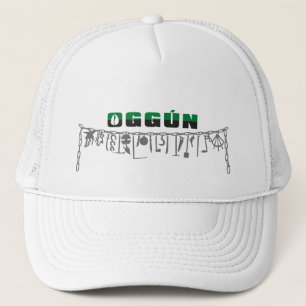 Casquette Chapeau de camionneur d'oggun, tout blanc