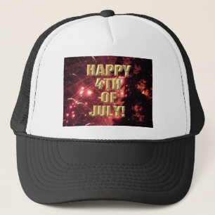 Casquette chapeau de camionneur Fireworks 3 4 juillet