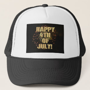 Casquette chapeau de camionneur Fireworks 4 4 juillet