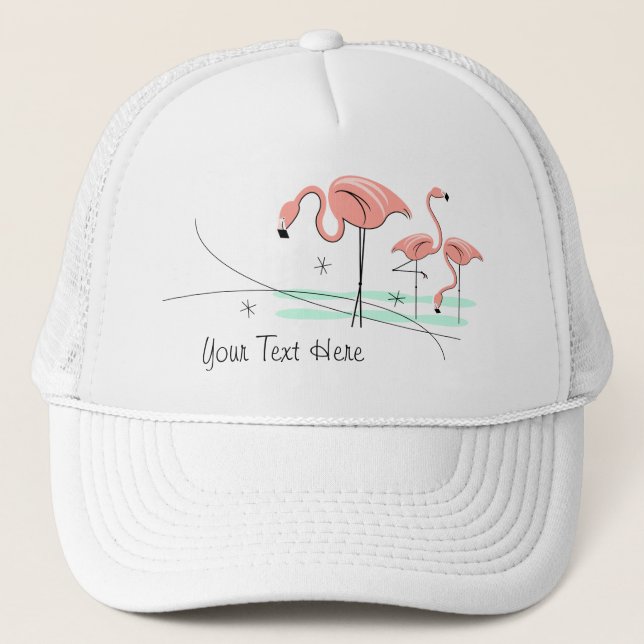 Casquette chapeau de camionneur Flamant rose Ocean Trio 3 (Devant)